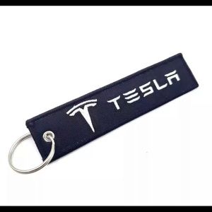 Tesla Key Ring Lanyard Keys Accessories Black
